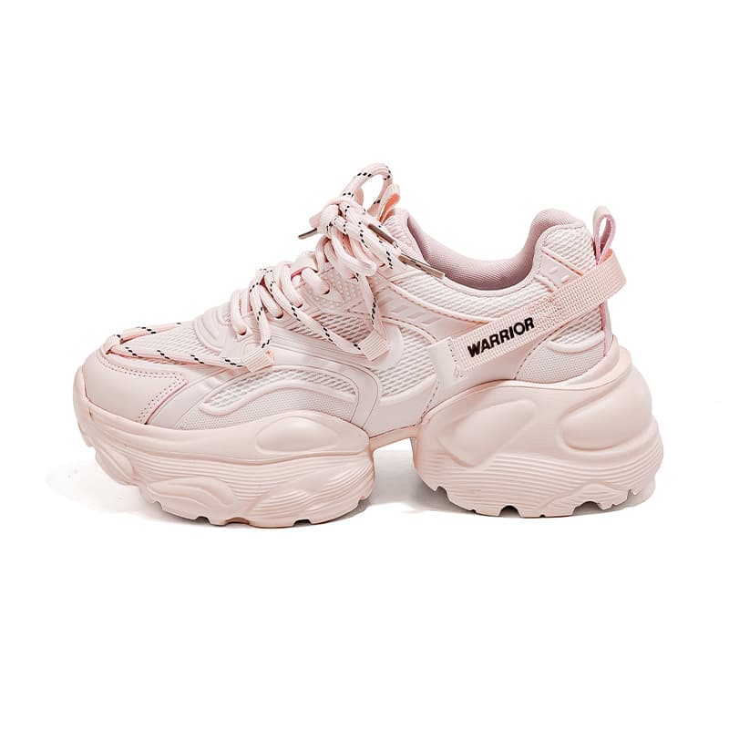Кроссовки Warrior Low Топ Кроссовки с Толстой Подошвой Женские Розовые - изображение 1