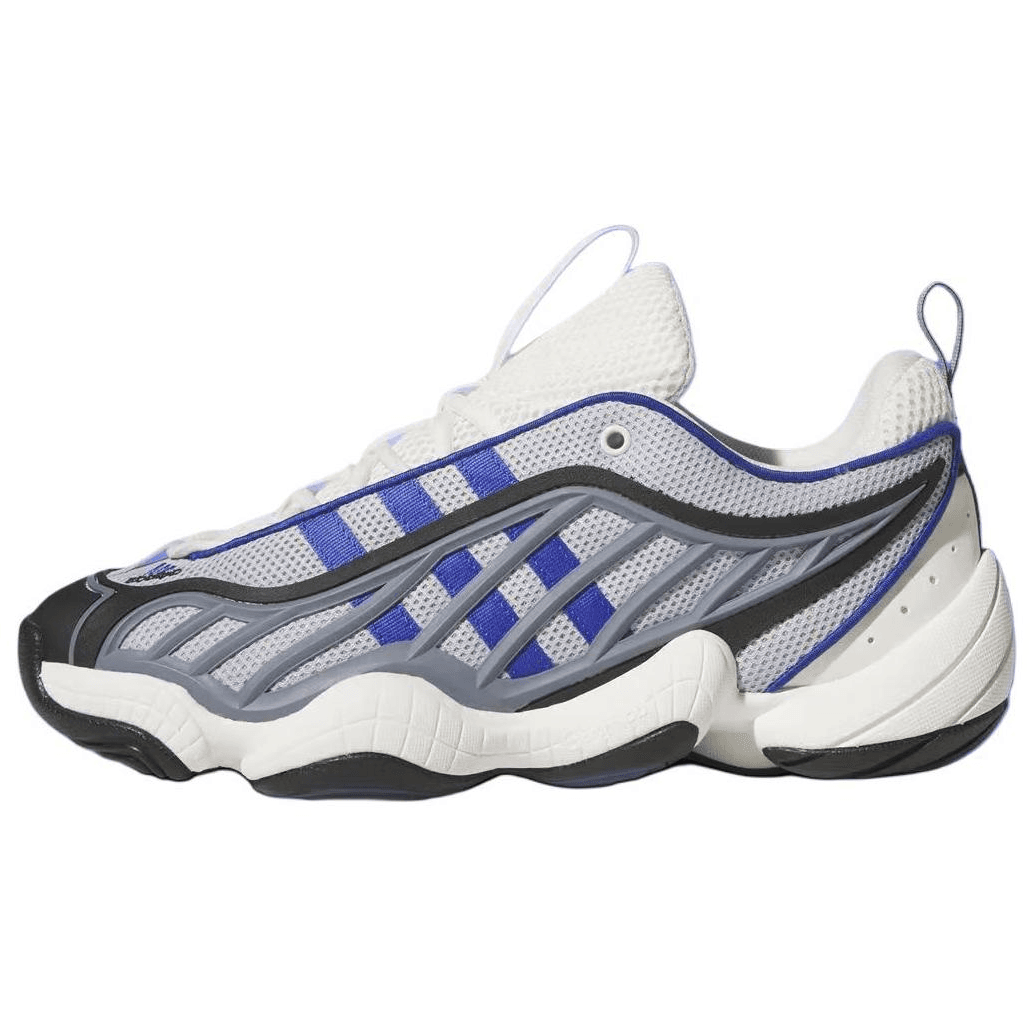 Кроссовки Adidas Противоскользящие Износостойкие Низкие Баскетбольные Кроссовки Мужские Серый Белый Синий - изображение 1