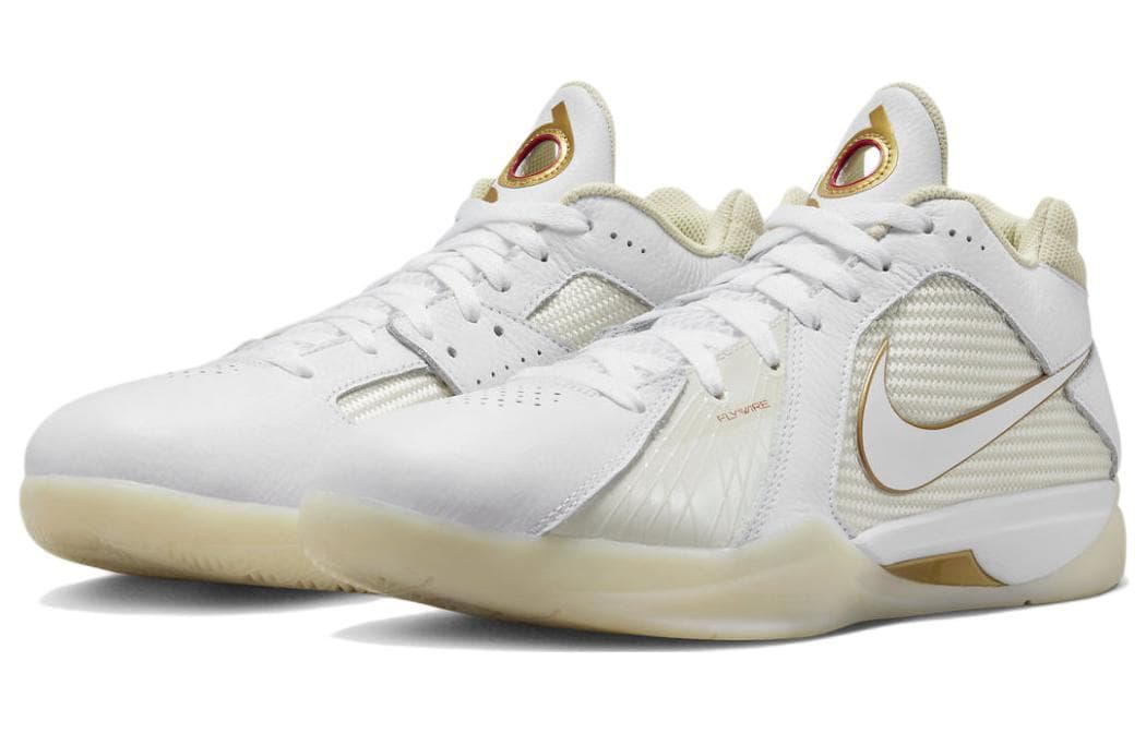 Кроссовки для баскетбола Nike KD 3 "White and Gold" - изображение 3