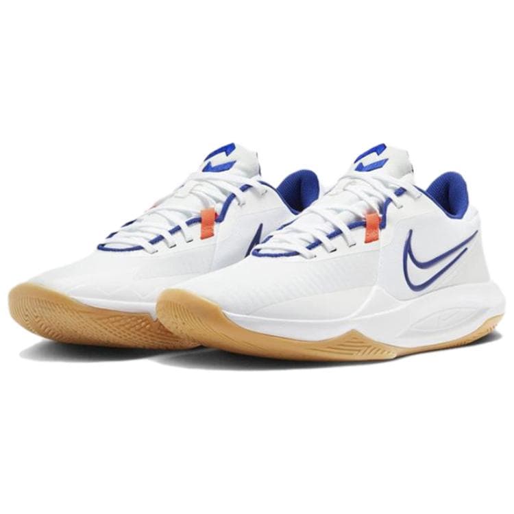 Кроссовки для баскетбола Nike Precision 6 Ткань Низкие Баскетбольные Кроссовки Мужские Белые - изображение 3