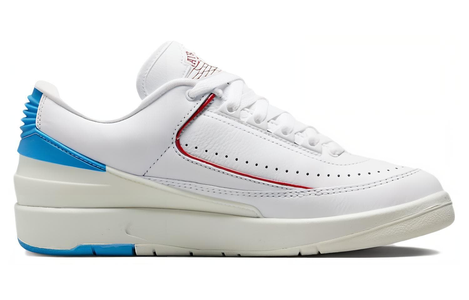 Ретро баскетбольные кроссовки Jordan Air Jordan 2 Low "Gym Red and Dark Powder Blue" - изображение 2