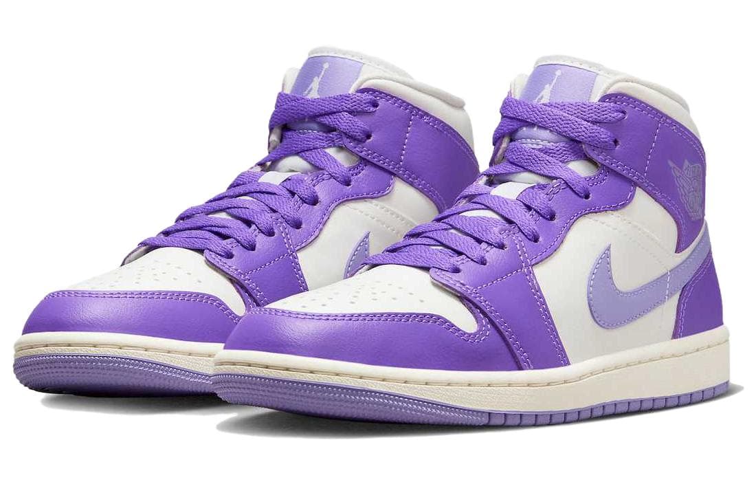 Ретро баскетбольные кроссовки Jordan Air Jordan 1 Mid Purple - изображение 3