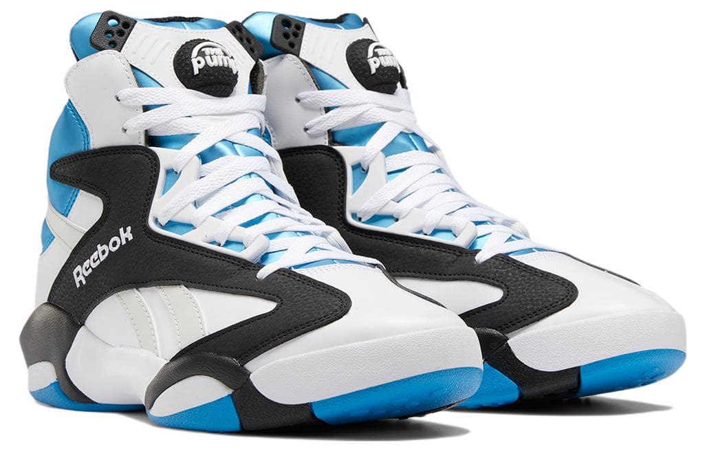 Ретро баскетбольные кроссовки Reebok Shaq Attaq Retro High Basketball Shoes White Blue - изображение 3