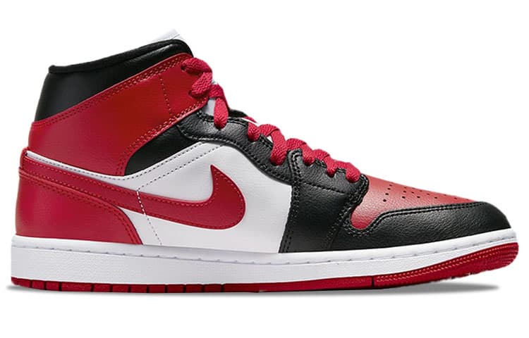 Ретро баскетбольные кроссовки Jordan Air Jordan 1 Mid "Bred Toe" — фото 2