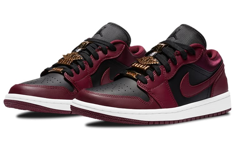 Ретро баскетбольные кроссовки Jordan Air Jordan 1 Low Black Burgundy — фото 3