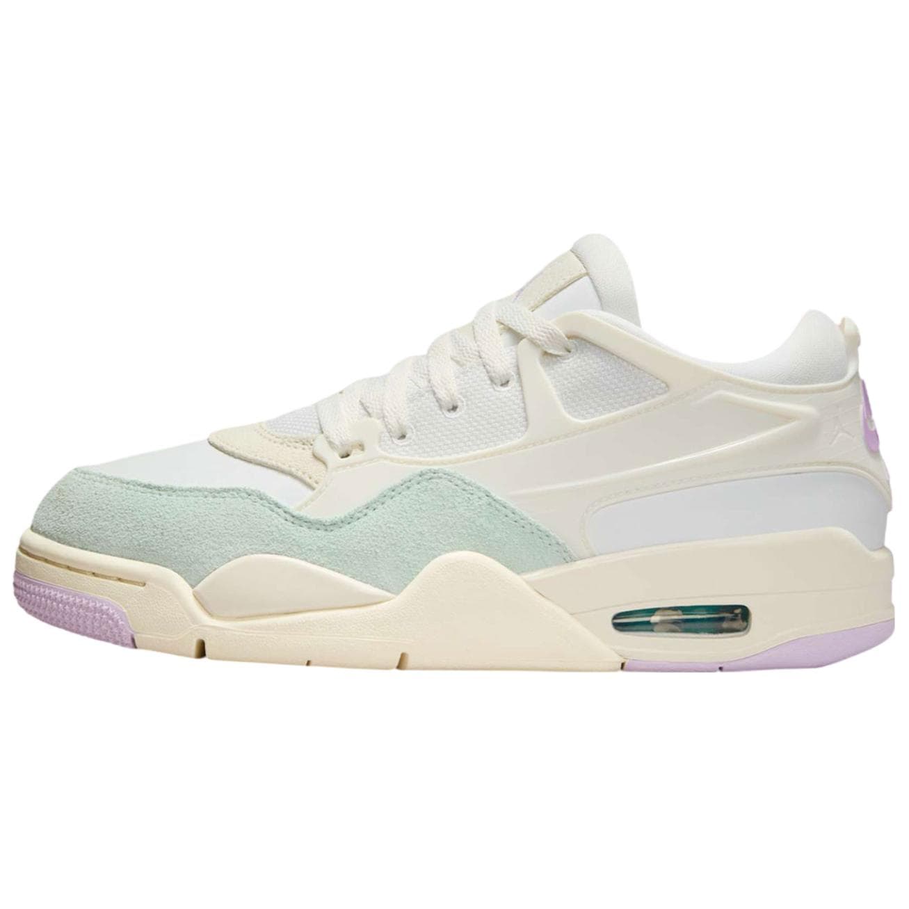 Ретро баскетбольные кроссовки Jordan Air Jordan 4 Low Top Ретро Баскетбольные Кроссовки Женские Белый Зеленый - изображение 1