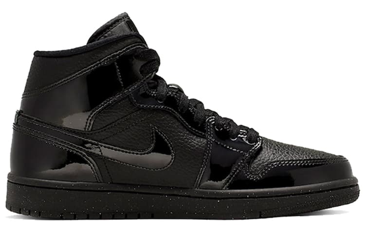 Ретро баскетбольные кроссовки Jordan Air Jordan 1 Mid Triple Black - изображение 2