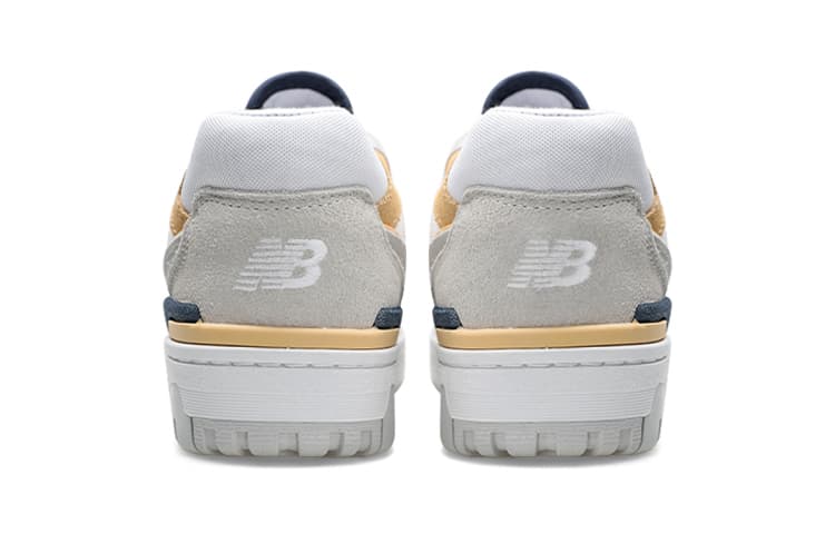 Ретро баскетбольные кроссовки New Balance 550 White Yellow Blue - изображение 4