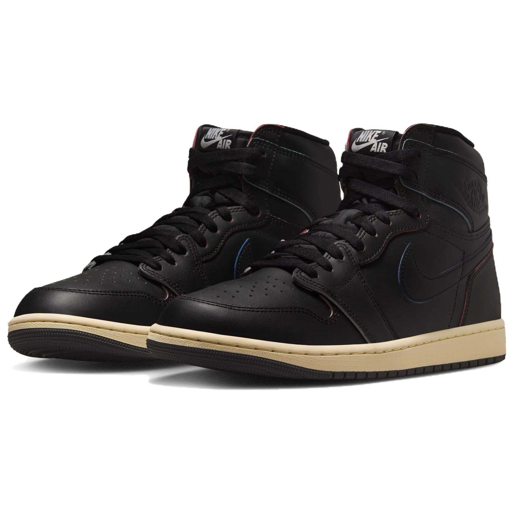 Ретро баскетбольные кроссовки Jordan Air Jordan 1 High Топ Ретро-баскетбольные кроссовки Мужской Черный Азиатский Версия - изображение 3
