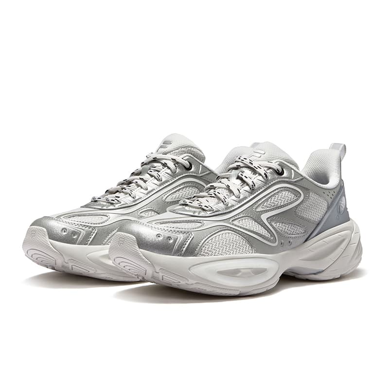 Кроссовки FILA FUSION BUZZARD II Meteorite Shoes 2 визуально увеличивает рост Низкие кеды Мужские Белый Серый - изображение 2