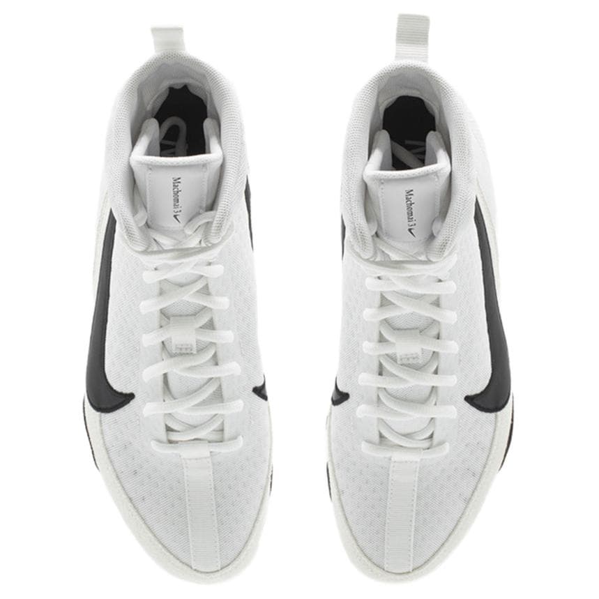 Кроссовки для спортзала Nike MACHOMAI 3 Устойчивые к истиранию Дышащие Высокие Кроссовки для тренировок Унисекс Белый Черный - изображение 4