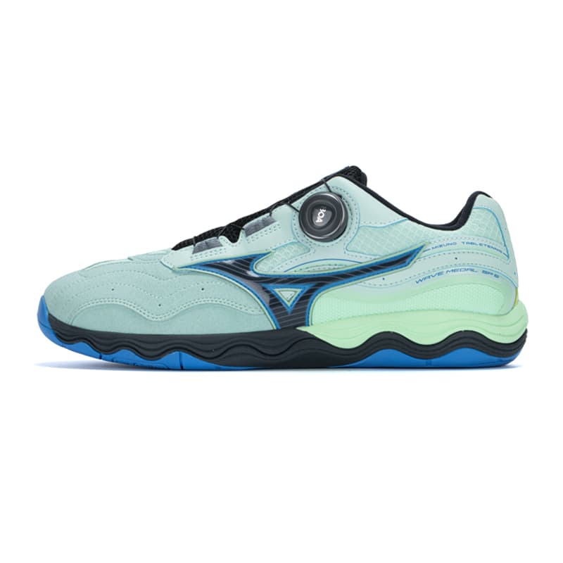 Кроссовки Mizuno Wave Medal Амортизация Противоскользящие Дышащие Низкие Кроссовки для тренировок Унисекс Призрачно-синий Зеленый - изображение 1