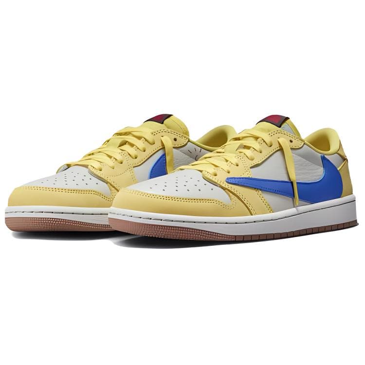 Ретро баскетбольные кроссовки Travis Scott x Air Jordan Retro Low Yellow - изображение 3