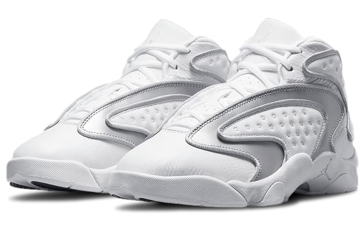 Ретро баскетбольные кроссовки Jordan Jumpman OG White Silver - изображение 3