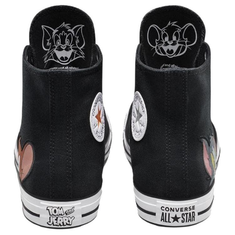 Кеды TOM JERRY x Converse Chuck TAYLOR Износостойкие высокие кеды Мужские Черные - изображение 4