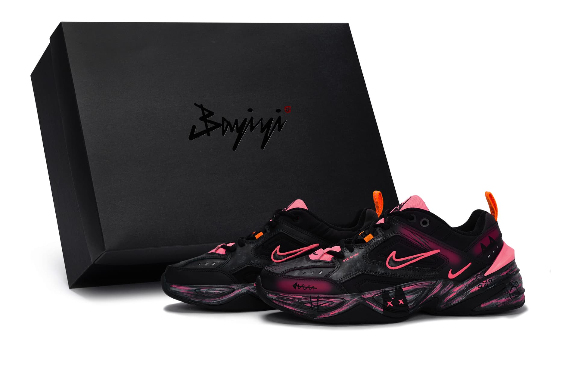Кроссовки Nike M2K Tekno Black Rose Red - изображение 1