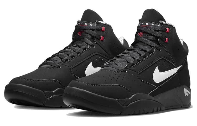 Кроссовки для баскетбола Nike Air Flight Lite Mid Black White - изображение 3