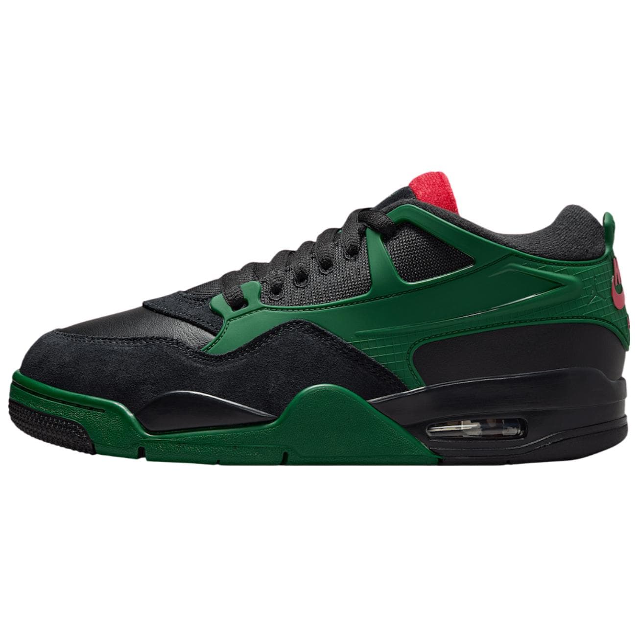 Ретро баскетбольные кроссовки Jordan Air Jordan 4 Low Топ Винтажные Баскетбольные Кроссовки Мужские Черные Зеленые - изображение 1