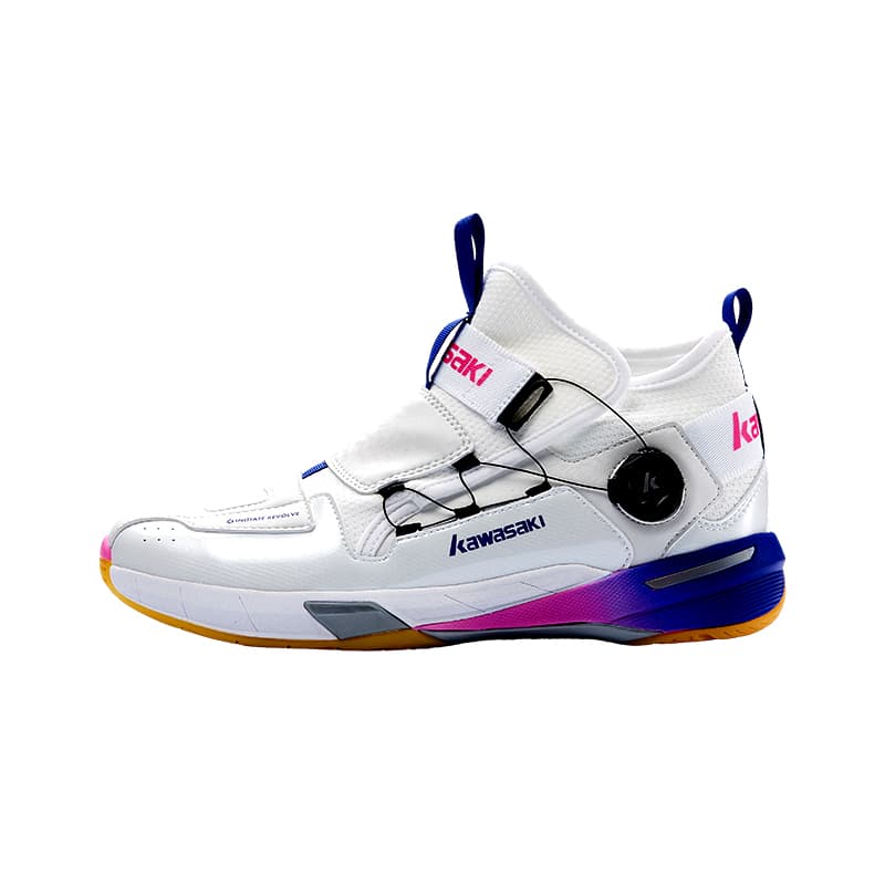 Кроссовки для бадминтона Kawasaki Cross 2,0 Advanced Training Shoes No-Tie Lacing Shock Absorption Anti-Slip Wrap Support Impact Resistance High-Top Badminton Shoes Unisex Colorful Sunshine - изображение 1