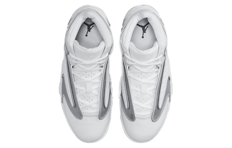 Ретро баскетбольные кроссовки Jordan Jumpman OG White Silver - изображение 4