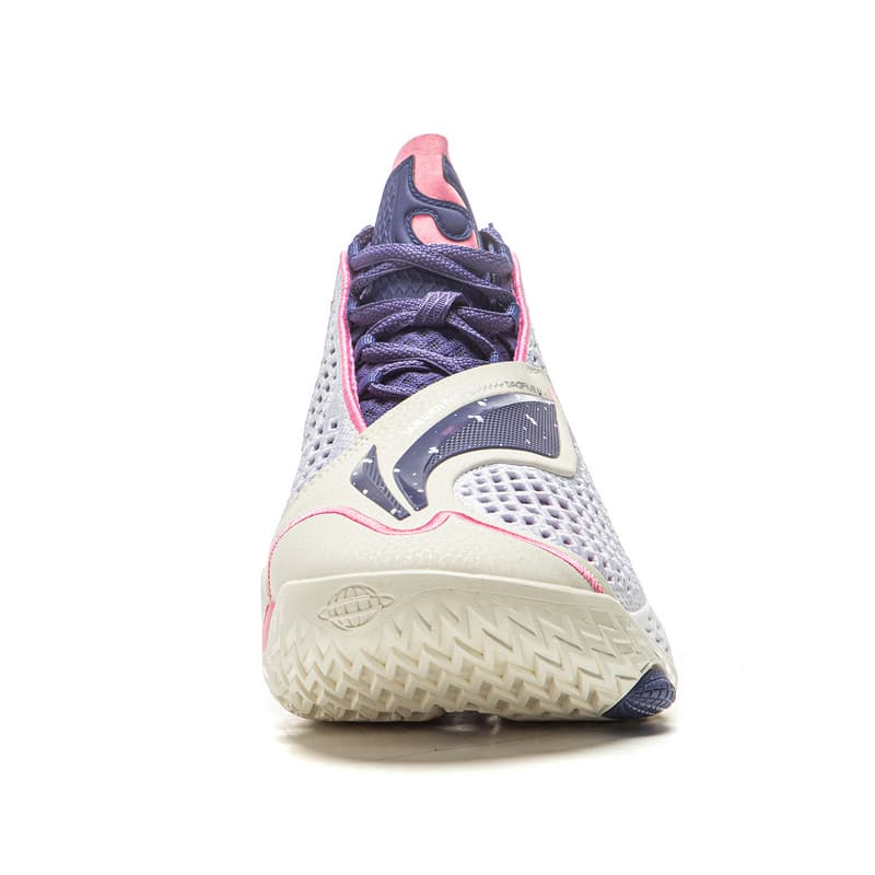 Кроссовки для баскетбола Li-Ning x LINING Fanwu 5 Ultra Boom Технология амортизации устойчивость поддержка комфорт Противоскользящая износостойкая Дышащий отскок сцепление Мид-топ Баскетбольные кроссовки Мужской Белый - изображение 5