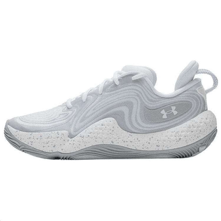 Кроссовки для баскетбола Under Armour Spawn 6 противоскользящие устойчивые к истиранию низкие баскетбольные кроссовки унисекс белые - изображение 1
