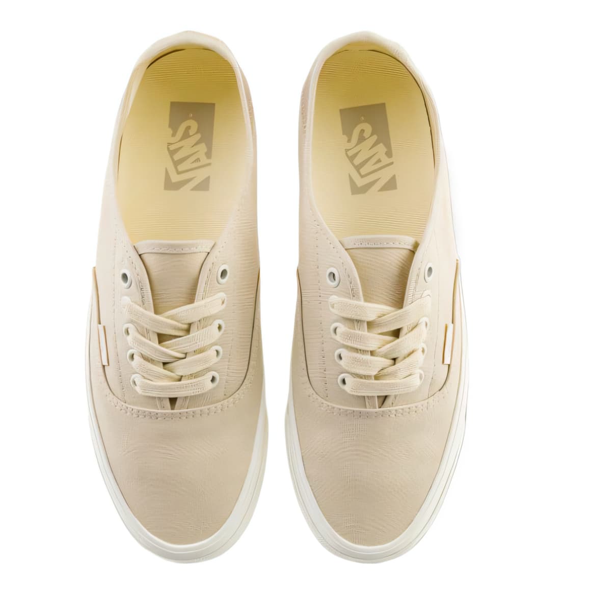 Кеды Vans Authentic 44 Устойчивые к истиранию Низкие Кеды Унисекс Бежевые - изображение 4