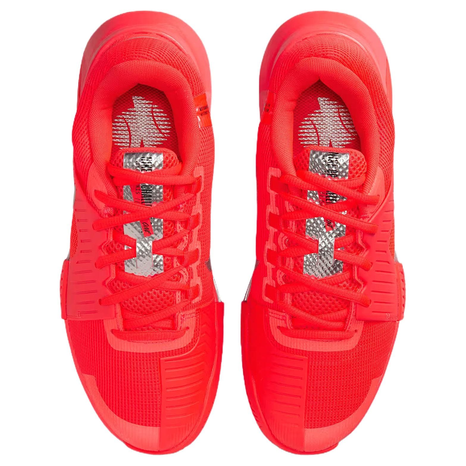 Кроссовки для тенниса Nike GP Challenge 1 Устойчивые к истиранию Кроссовки для тенниса с низким верхом Женские Красные Серебряные - изображение 3
