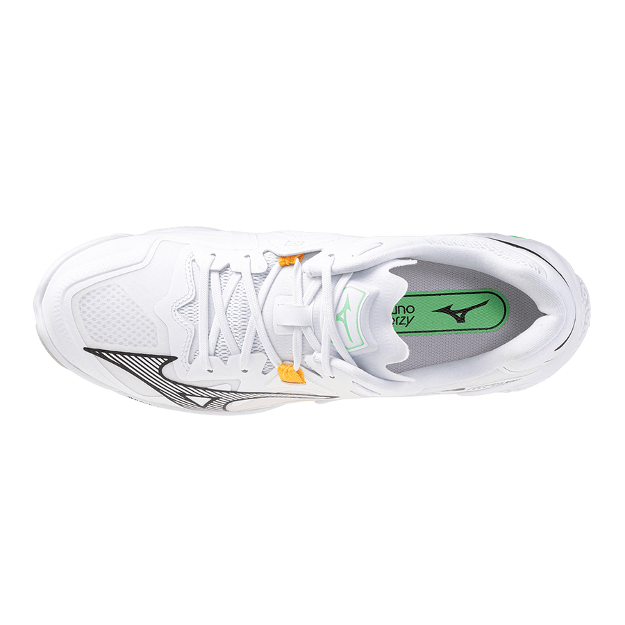Кроссовки для спортзала Mizuno Wave Lightning Z8 Low Топ Тренировочные кроссовки Унисекс Белый голубой - изображение 3