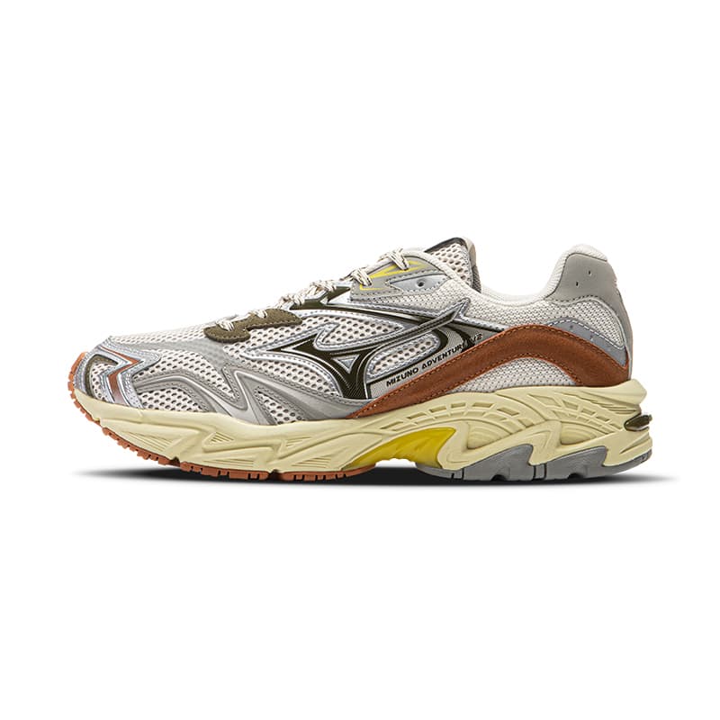 Кроссовки Mizuno Adventure Износостойкие Дышащие Низкие Кеды Унисекс Серебристо-Коричневые - изображение 1