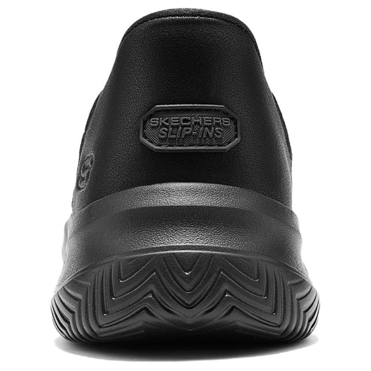 Skechers Повседневный Кисти рук Бесплатно Slip On Обувь Повседневные кожаные туфли Мужской Чисто черный - изображение 4