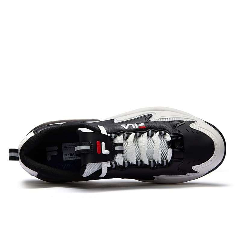 Кроссовки для баскетбола FILA FUSION SHOCK Низкие Баскетбольные Кроссовки Мужские Черно-Белые - изображение 3