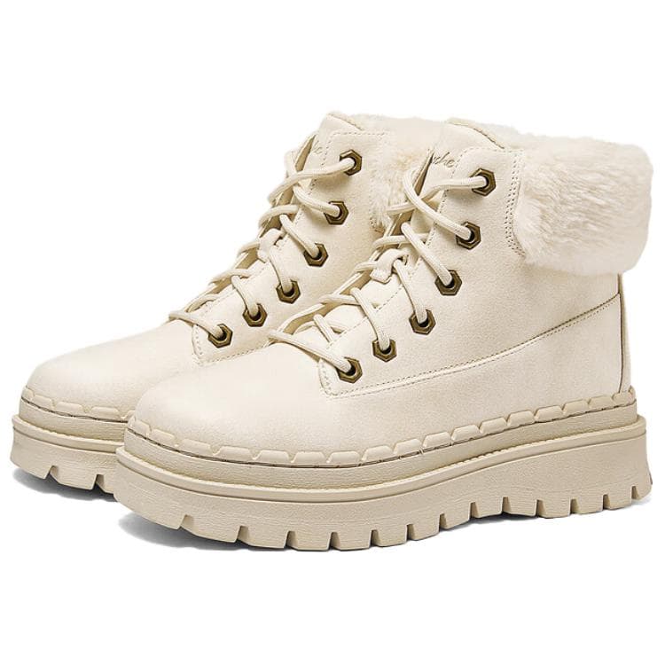 Ботинки зимние Skechers Modern Comfort Термические Короткие Снежные Ботинки Женские Экрю - изображение 3