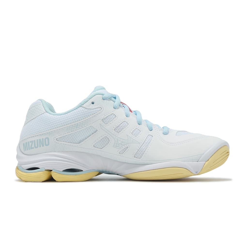Кроссовки для спортзала Mizuno Wave Voltage 2 Low Топ Кроссовки для тренировок Женские Белый Красный Желтый - изображение 2