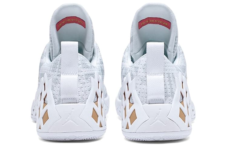 Кроссовки для баскетбола Jordan Jumpman Diamond Low PF White Gold - изображение 5