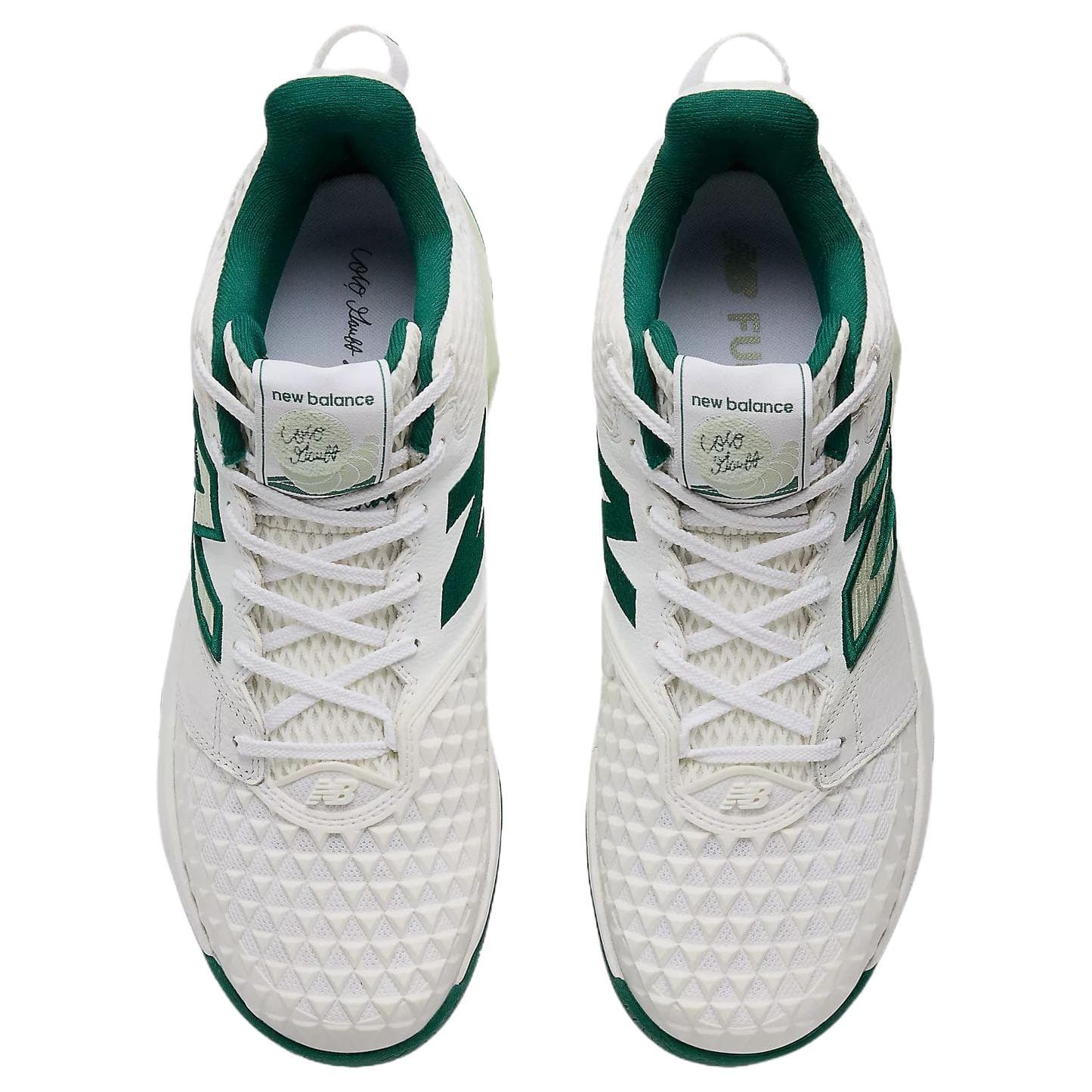 Кроссовки для тенниса New Balance Coco CG2 Сетчатая ткань Дышащий MID Теннисные кроссовки Женские Белый Зеленый - изображение 4