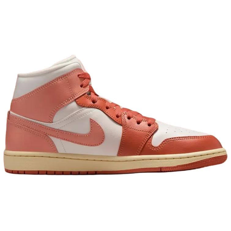 Ретро баскетбольные кроссовки Jordan Air Jordan 1 Противоскользящий Устойчивый к истиранию MID Топ Винтажные баскетбольные кроссовки Женские Белые Розовые - изображение 2