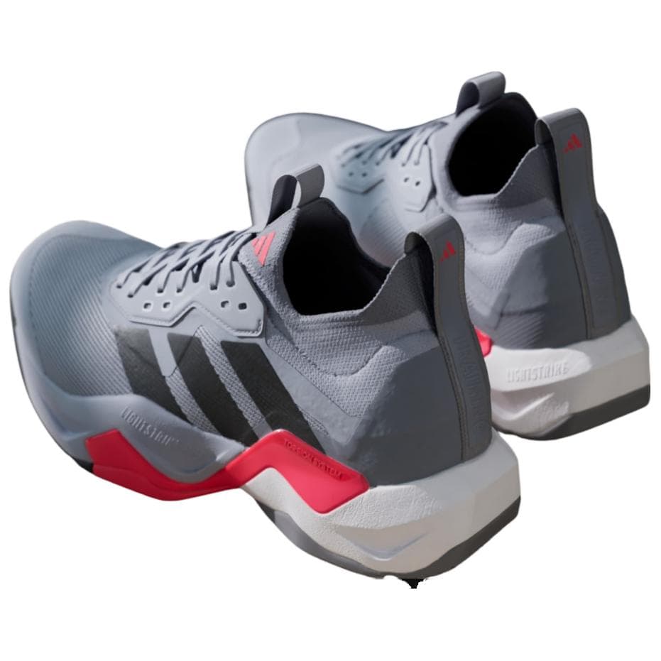 Кроссовки для спортзала Adidas Rapidmove Adv 2 Противоскользящие Устойчивые к истиранию Низкие Кроссовки для тренировок Мужские Серебристо-Серые - изображение 4