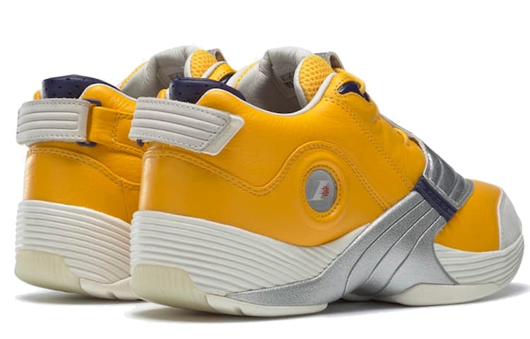 Ретро баскетбольные кроссовки Reebok Answer 5 Eric Emanuel Silver Yellow - изображение 4