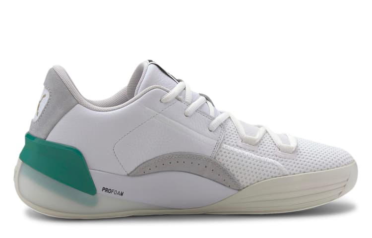 Кроссовки для баскетбола PUMA Clyde Hardwood White Green - изображение 2