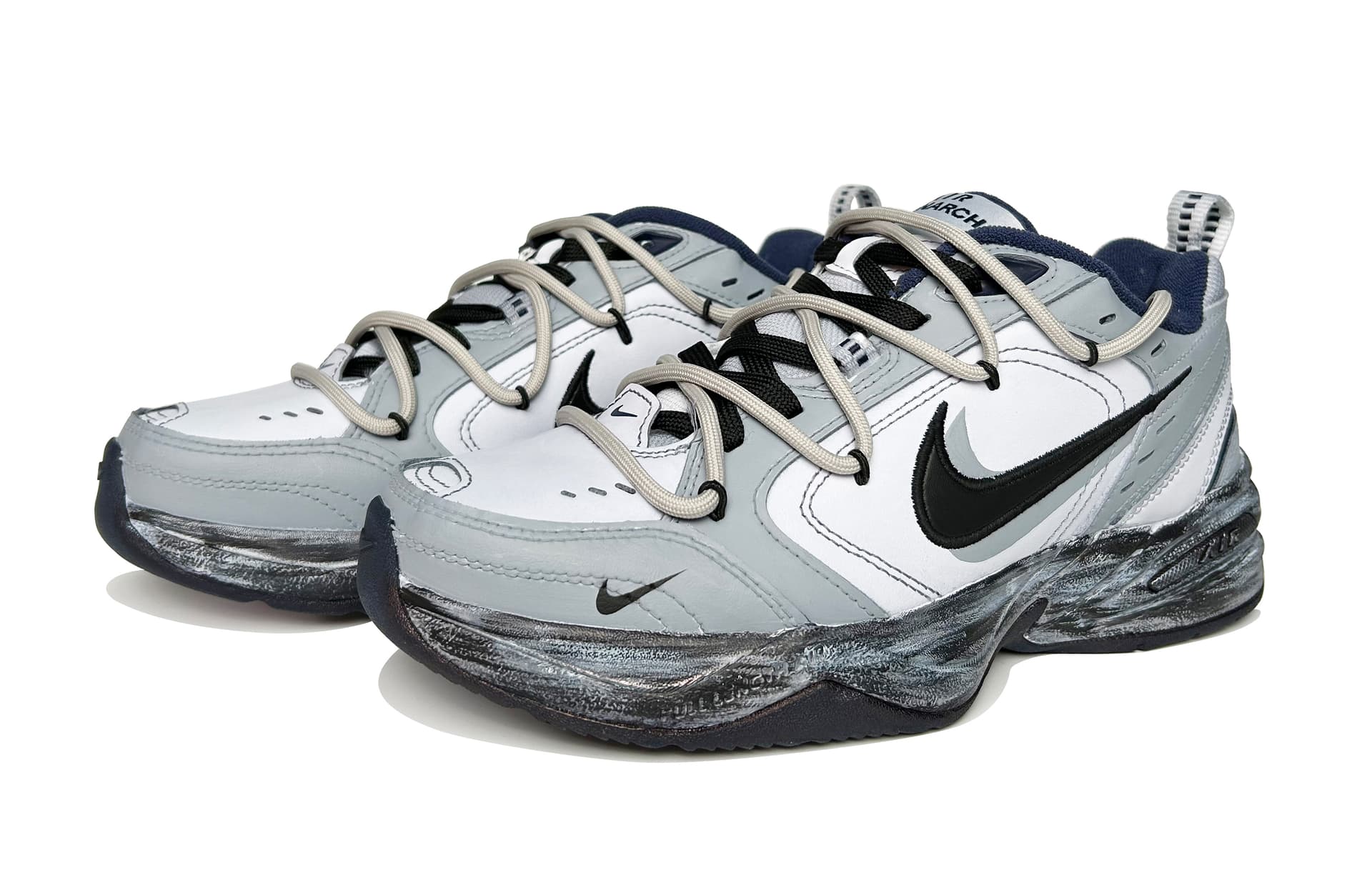 Кроссовки Nike Air Monarch 4 White Navy - изображение 3