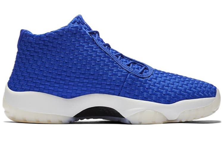 Ретро баскетбольные кроссовки Jordan Future Mid White Blue - изображение 2