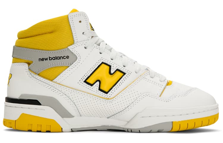 Ретро баскетбольные кроссовки New Balance 650R White Yellow - изображение 2