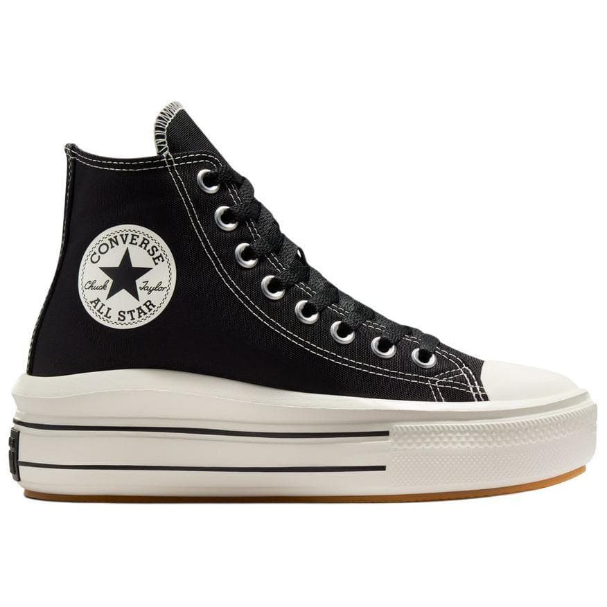 Кеды Converse ALLSTAR CTAS MOVE HI Удобные универсальные кеды для женщин чёрно-белые - изображение 2