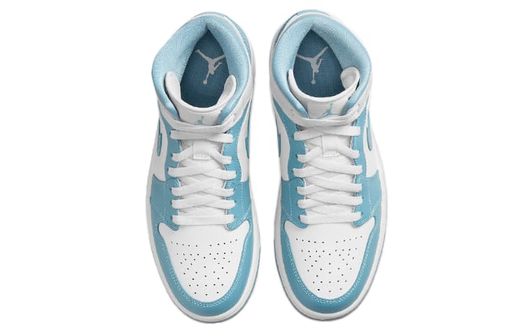 Ретро баскетбольные кроссовки Air Jordan 1 Mid "University Blue" - изображение 4