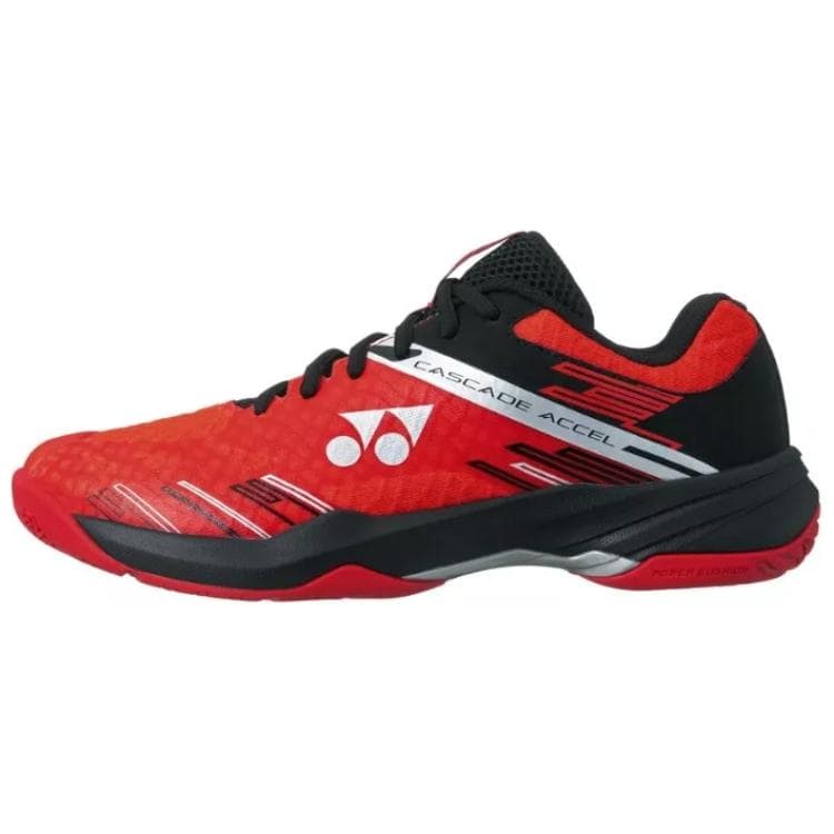 Кроссовки для бадминтона YONEX POWER CUSHION CASCADE ACCEL Противоскользящая Износостойкая Низкая Обувь для Бадминтона Унисекс Красная Черная - изображение 1