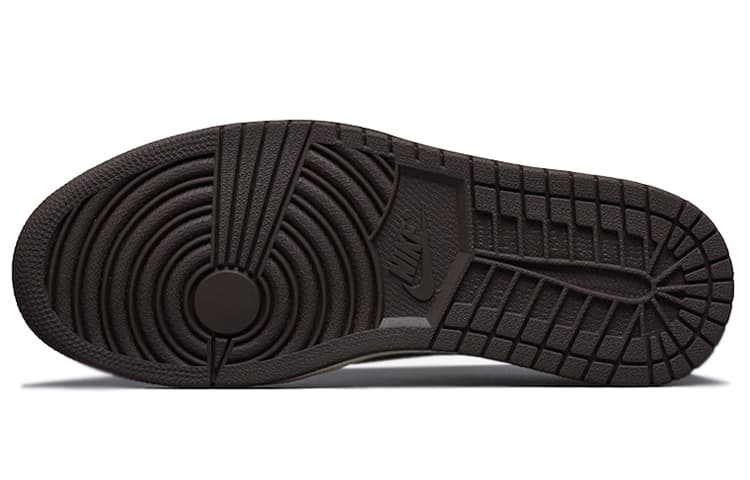 Ретро баскетбольные кроссовки Travis Scott x Air Jordan 1 Low OG "Dark Mocha" - изображение 4