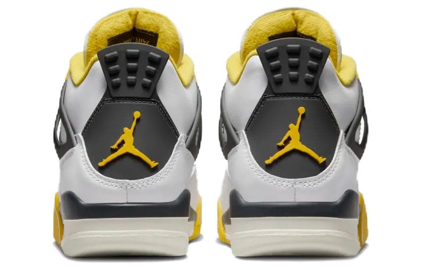 Ретро баскетбольные кроссовки Jordan Air Джордан 4 'VIVID Сера' MID Топ Винтажные баскетбольные кроссовки Женские Белый Оранжевый - изображение 5
