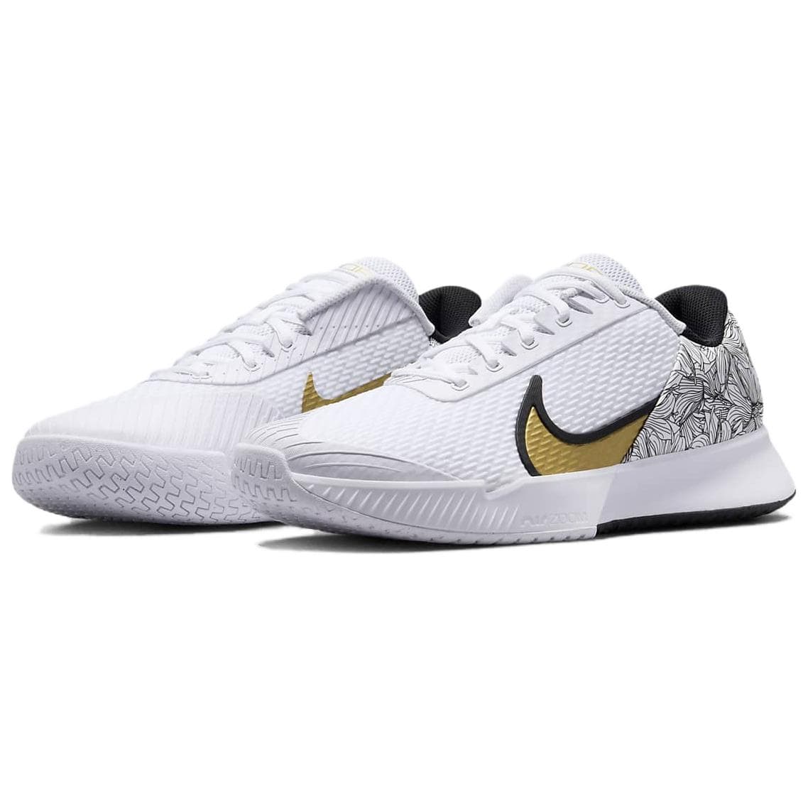Кроссовки для тенниса Nike Court Vapor Abrasion Resistant Поддержка Низкие Кроссовки для Тениса Унисекс Белые - изображение 3
