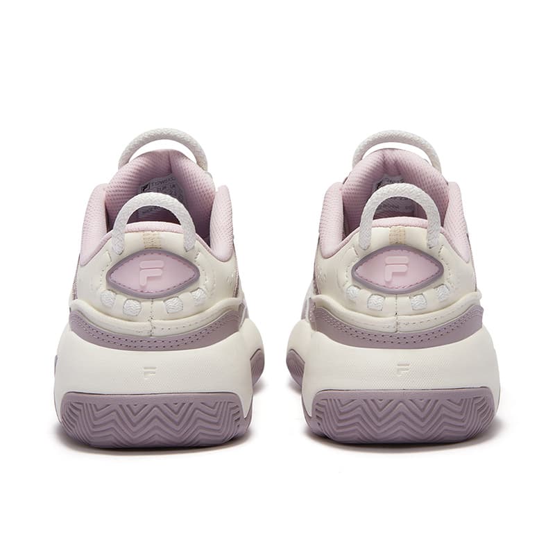 Кроссовки для баскетбола FILA FUSION Пламя Удобные Устойчивые к истиранию Низкие Баскетбольные Кроссовки Женские Серый Белый - изображение 4